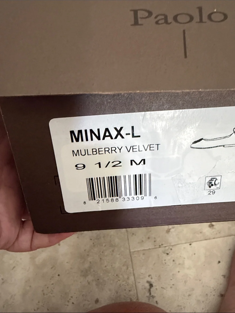 Linea Paolo Minax mulberry Velvet Embellished Ballet Flat - size 9.5